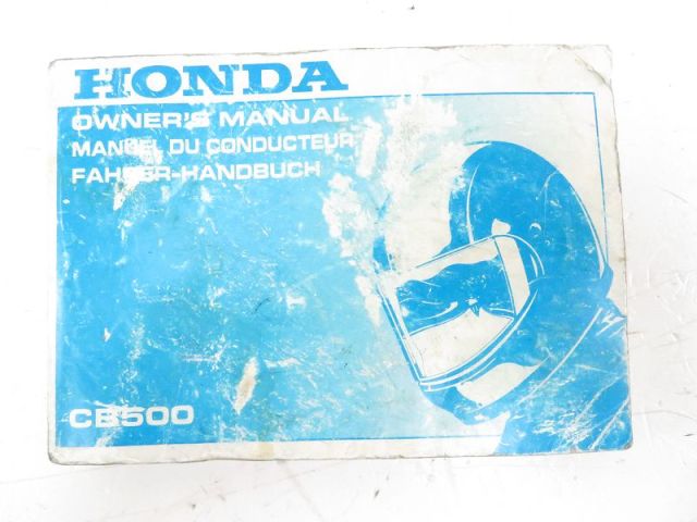 Manuel d'utilisation occasion HONDA CB 500 1995