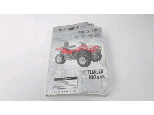 Manuel d'utilisation occasion CAN-AM OUTLANDER MAX 500 XT 2005