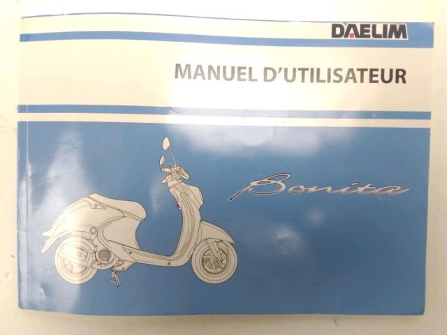 Manuel d'utilisation occasion DAELIM BONITA 2013