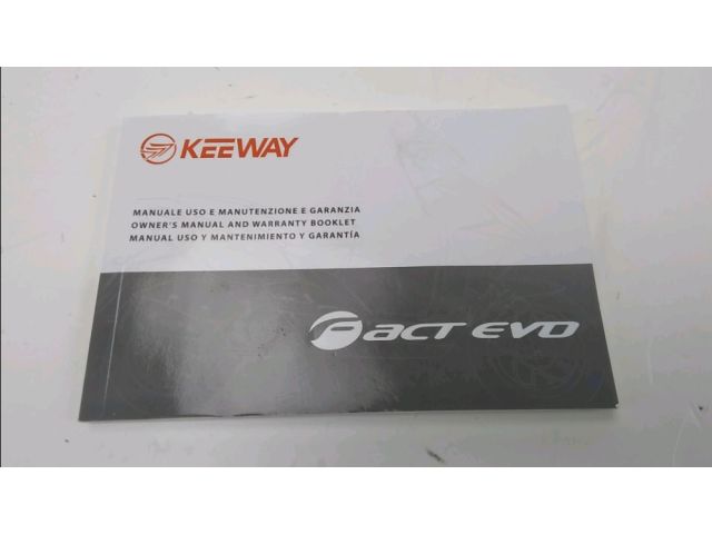 Manuel d'utilisation occasion KEEWAY FACT EVO 2020