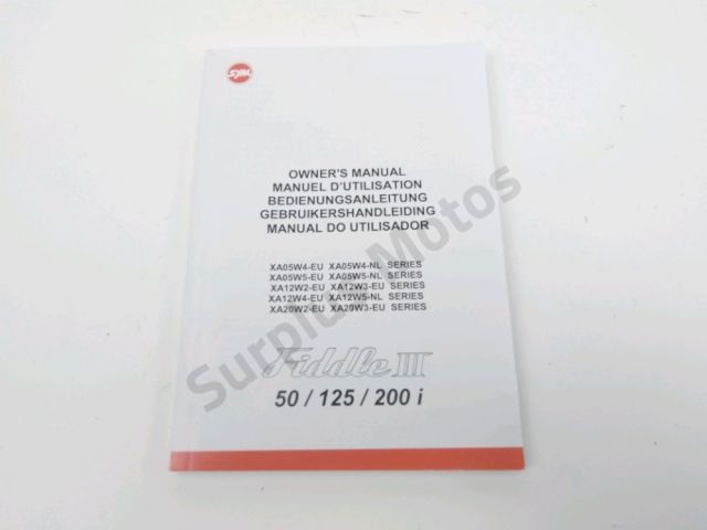 Manuel d'utilisation occasion SYM FIDDLE III 2020