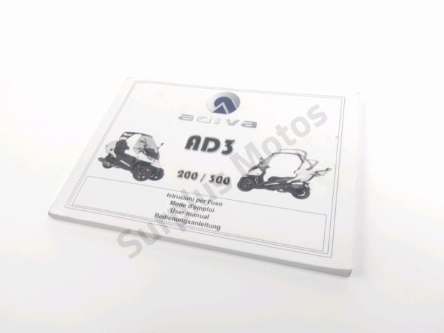Manuel d'utilisation occasion ADIVA AD3 2016