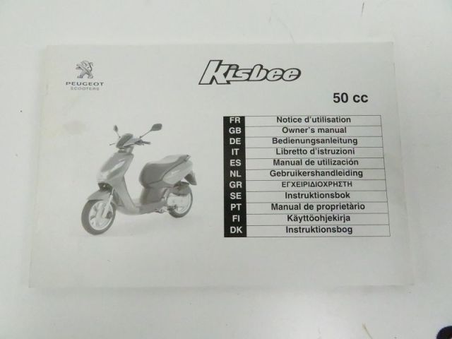 Manuel d'utilisation occasion PEUGEOT KISBEE 2012